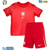 Poljska Gostujuci Dres za djecu EP 2024 Kratak Rukav (+ Kratke hlače)